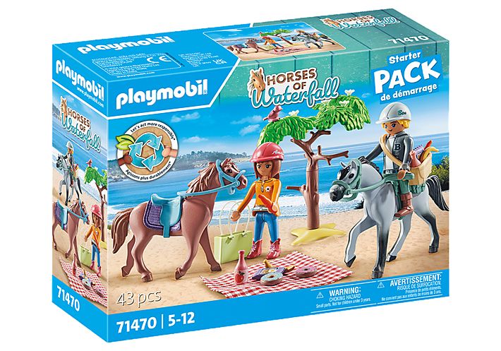 Playmobil 71470 Starter Pack Paardrijden naar het strand met Amelia en Ben