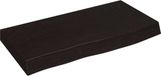 vidaXL - Wastafelblad - 60x30x(2-6) cm - Massief Hout - Donkerbruin