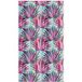 Foliage Rideau Imprimé Grandes Feuilles Multicolores Dominante Fushia 140x245 Cm, 1 Pièce