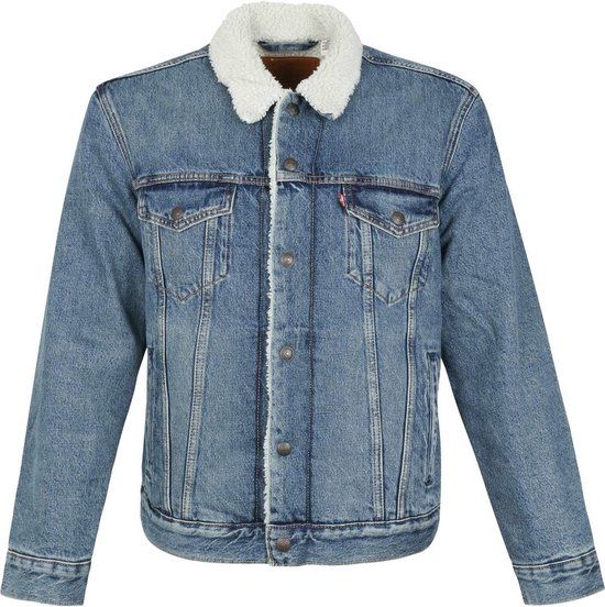 Levi's Trucker Spijkerjack Type 3 Sherpa Denim Blauw - Heren - Maat XXL