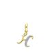Lucardi Dames alfabet hanger met diamant (0,03ct) - Hanger - Cadeau - 14 Karaat Goud - Geelgoud