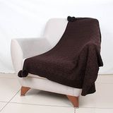 Bottega Tessile bankdeken chocolade 130 x 170 cm