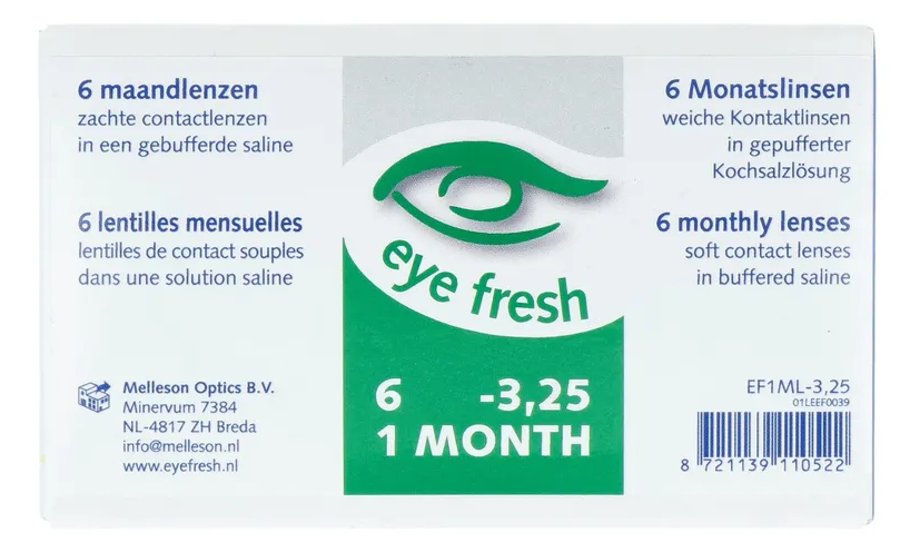 Eye Fresh -3,25 Getinte Zachte Maandlenzen