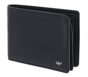 Golden Head Leren portemonnee Polo RFID Protect Scheintasche mit Geheimfach 1159 Schwarz zwart