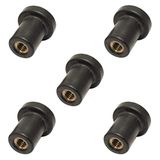 Lange rubberen moer/stil blok voor motorfiets, M5, 5 stuks