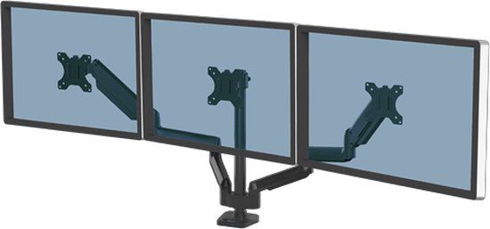 Fellowes Platinum monitor arm - 3 schermen - 32 inch - zwart