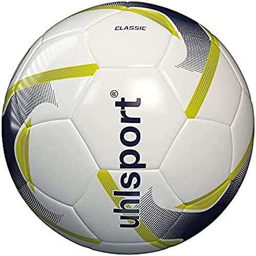 Uhlsport Classic Ball, volwassenen, uniseks, wit/marineblauw/amaryl (meerkleurig), 3
