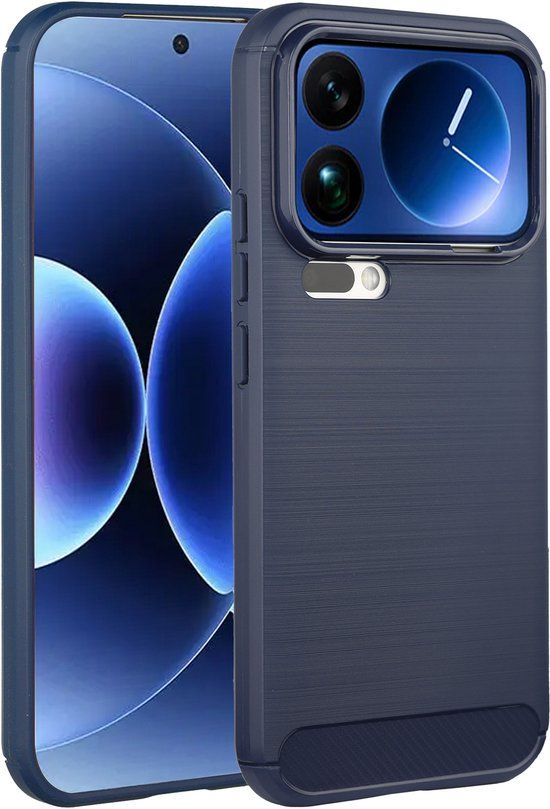 imoshion Hoesje - Geschikt voor Xiaomi 17 Pro Max - Brushed Backcover - Donkerblauw