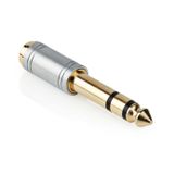 Allteq ALTQ-JCV-110 audio kabel 6.35mm male naar 3.5mm female zilver