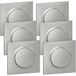 Dooxie 300432 interrupteur ou va-et-vient, aluminium, 6 pièces