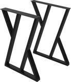 ML-Design 2 tafelpoten B50xH71 cm X-vormig staal zwart