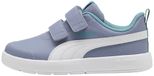 PUMA COURTFLEX V3 V PS Sneaker, Grijs Hemel Wit-Oostzee Blauw, 13 UK Kind, Gray Sky PUMA Wit Oostzee Blauw, 32 EU