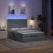 Maison Exclusive - Cadre de lit ottoman avec matelas, gris foncé, 140x190 cm, velours