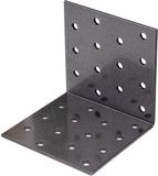 Alberts 823030 DURAVIS® geperforeerde hoekbeugel, zwartdiamant duplex gecoat, afmetingen 80 x 80 x 80 mm, 25er Set
