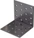 Alberts 823030 DURAVIS® geperforeerde hoekbeugel, zwartdiamant duplex gecoat, afmetingen 80 x 80 x 80 mm, 25er Set