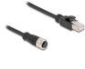 Delock M12 4-pins D-gecodeerd (v) - RJ45 (m) industriële netwerkkabel | CAT5e | PU | 0,50 meter