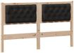 vidaXL Hoofdbord Massief Grenenhout Bruin en Zwart 150 cm