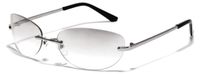 Retro Oval Zonnebril met Randloze Lens voor Buitenactiviteiten