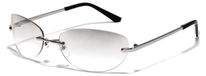 Retro Oval Zonnebril met Randloze Lens voor Buitenactiviteiten