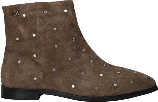 Lazamani Dana Dames Enkellaarsjes Suede Taupe - Maat 39
