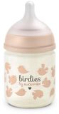 SUAVINEX Glazen babyfles - Birdies - SX Pro XS speen - 120 ml - 0 tot 3 maanden - Roze