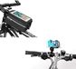 Fietsset voor iPhone XR smartphone (houder fiets stuur tas touchscreen) MTB fietsen (zwart)