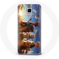 Maniacase Hoesje voor Samsung Galaxy A8 2018 Tanjiro Inosuke en Zenitsu Demon Slayer Kimetsu no Yaiba Anime Manga