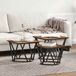 vidaXL Salontafel, 3 stuks, gerookt eikenhout, 50 x 50 x 40 cm