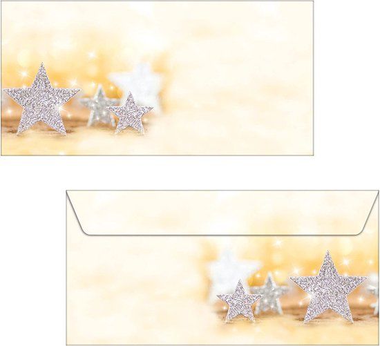 Sigel Kerst envelop DL - gouden kerstboom 90gr 50 stuks
