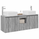 vidaXL Badkamerkastenset 3 st Grijs Sonoma 49,5 x 41 x 63 cm