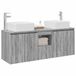 vidaXL Badkamerkastenset 3 st Grijs Sonoma 135 x 35 x 80 cm