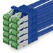 1aTTack.de CAT7 LAN-netwerkkabel 10x 2m 10Gbps Ethernet SFTP - blauw