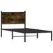 Maison Exclusive Lit design en métal, finition chêne fumé, sans matelas, dimensions 80x200 cm