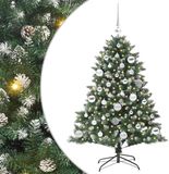 vidaXL Kunstkerstboom Groen 120 cm PVC en Plastic en Staal
