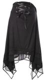 Poizen Industries Zemira Skirt Dames Midirok - zwart - XL