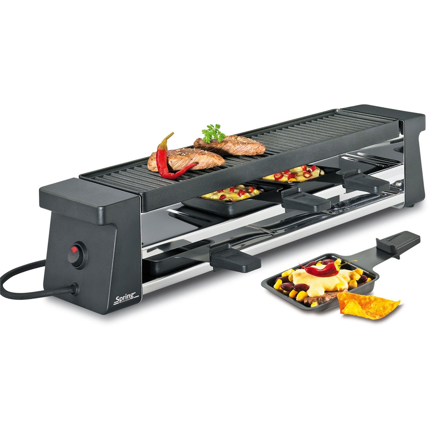 Spring compact raclette, 4-persoons zwart