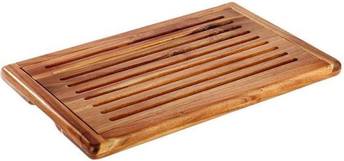 APS Broodsnijplank"Acazia", snijplank, houten plank van acaciahout, met uitneembaar kruimelvak, 32 x 47,5 cm, hoogte 2 cm, bruin