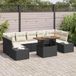 Maison Exclusive - Ensemble de jardin 8 places, noir, en polyrotin