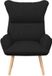 vidaXL Fauteuil Zwart Stof en multiplex