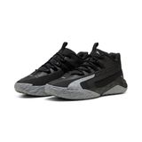PUMA Dagger 2 middelhoge uniseks basketbalschoenen, Zwart/Grijs, Maat 39
