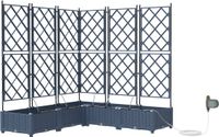 vidaXL Plantenbak Grijs Staal 120 x 120 x 126 cm