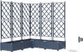 vidaXL Plantenbak Grijs Staal 120 x 120 x 126 cm