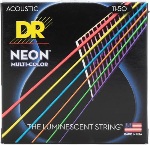 DR A NEON MCA-11 HiDef Acoustic snaar, meerkleurig
