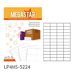 Megastar Universele etiketten, 52 x 24 mm, 48 etiketten per vel, 100 ff, Laser/inkjet