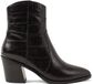 Lazamani Ot Dames Enkellaarsjes Leer Black - Maat 41