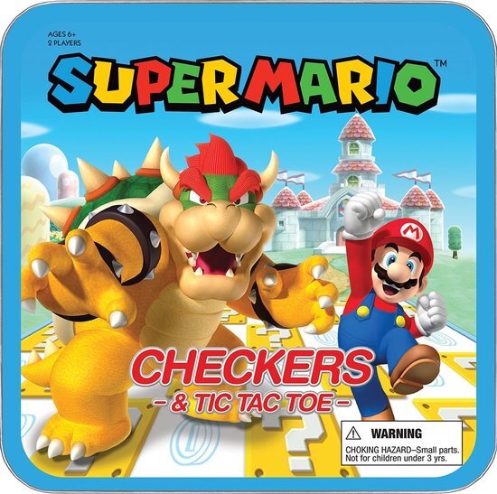 Usaopoly Super Mario - Checkers/Tic-Tac-Toe