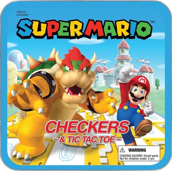 USAopoly Super Mario Checkers/Tic-Tac-Toe - Bordspel - Engelstalig