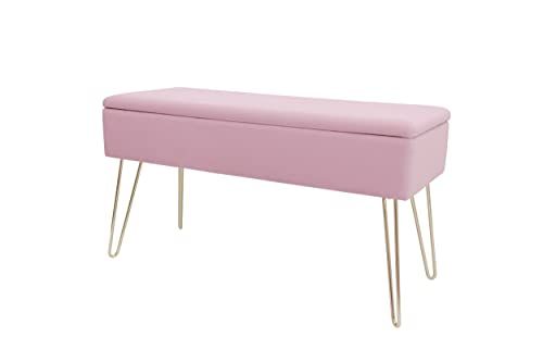 Echtwerk Zitbank Scarlett - Roze - Fluweel - Opbergruimte