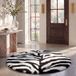 Safavieh Florida Shag Collection Hoogpolig tapijt voor woonkamer, eetkamer, slaapkamer, ivoorkleurig, zwart, 61 x 91 cm