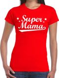 Bellatio Decorations Shoppartners Bv Super mama cadeau t-shirt - rood - voor dames - verjaardag - moederdag - uit liefde XS